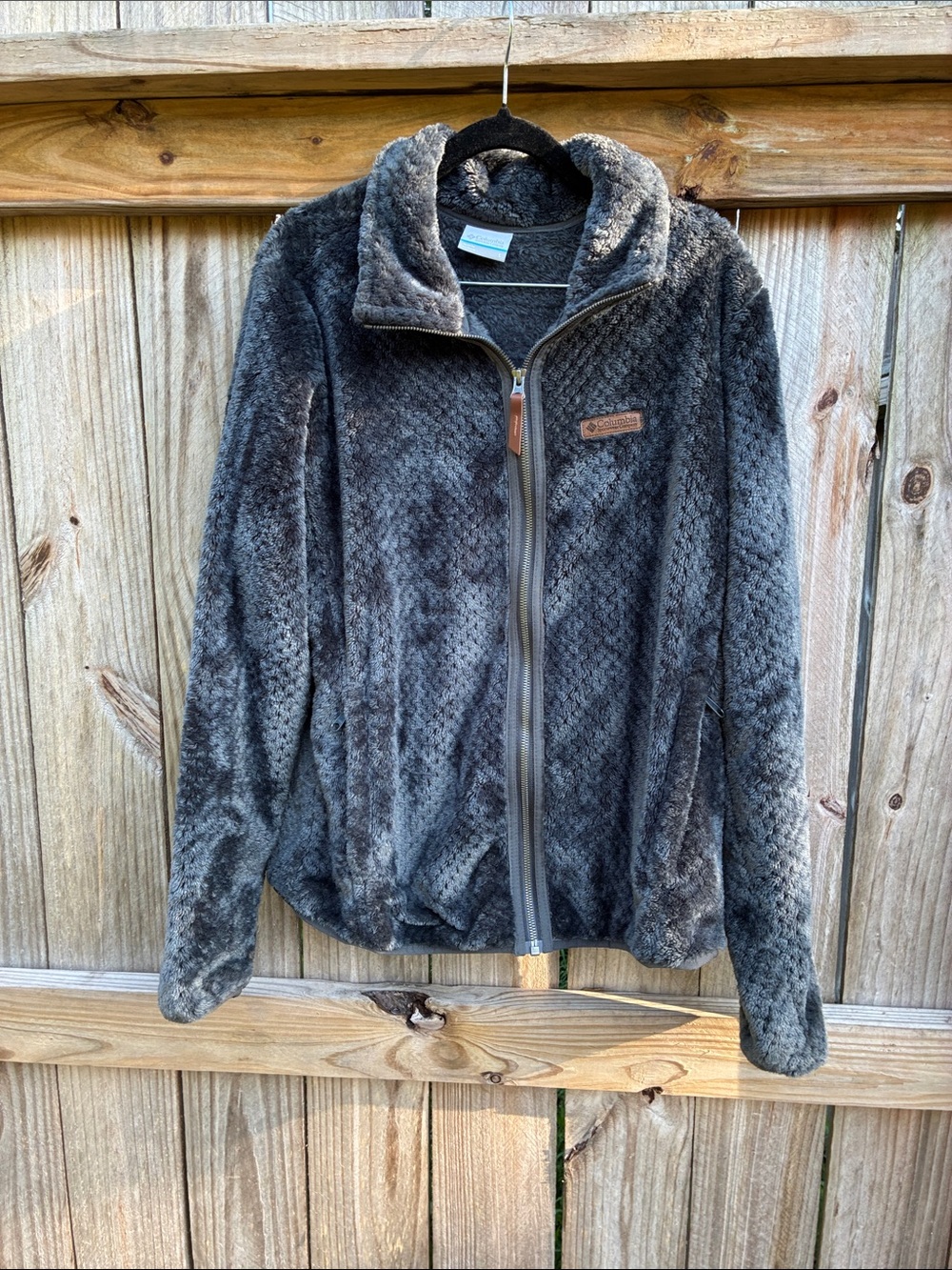 Columbia Women's Charcoal Plush Full-Zip Teddy Jacket